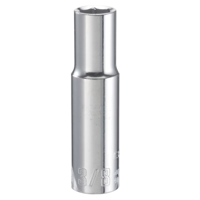CMMT43333 Socket, 3/8 in Socket, Deep Socket, 3/8 in Drive, 6-Point, Steel, Polished Chrome