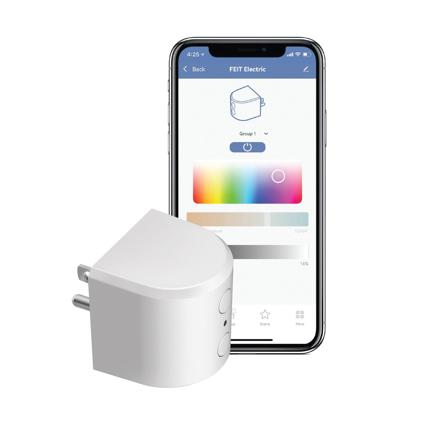 Feit Electric OneSync SYNC/WIFI Landscape Wi-Fi Smart Bridge, 120 VAC, White - 3