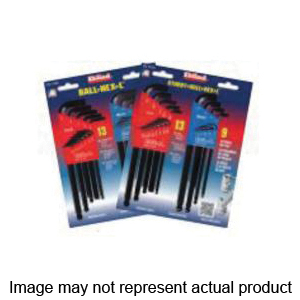 17322 Ball End Hex Key Set, 22-Piece, Steel, Nickel-Plated