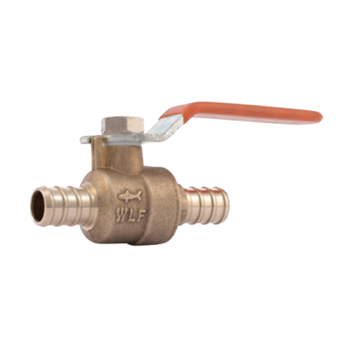 UAB22462LFA Ball Valve, 3/4 in Connection, Barb, 160 psi Pressure, Brass Body