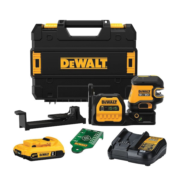 DEWALT DCLE34520G Spot Laser, 330 ft, 1/8 in Accuracy, 2-Beam, 5-Dot, Green Laser - 5