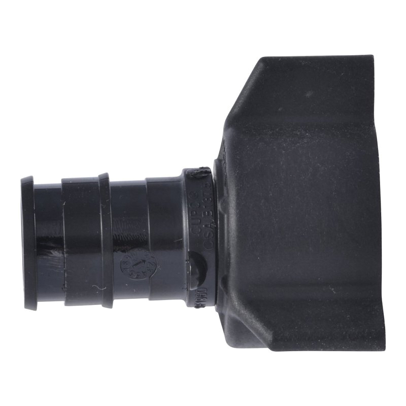 UA526A5 Swivel Adapter, 1/2 in, Barb x NPSM, Plastic, Black, 160 psi Pressure