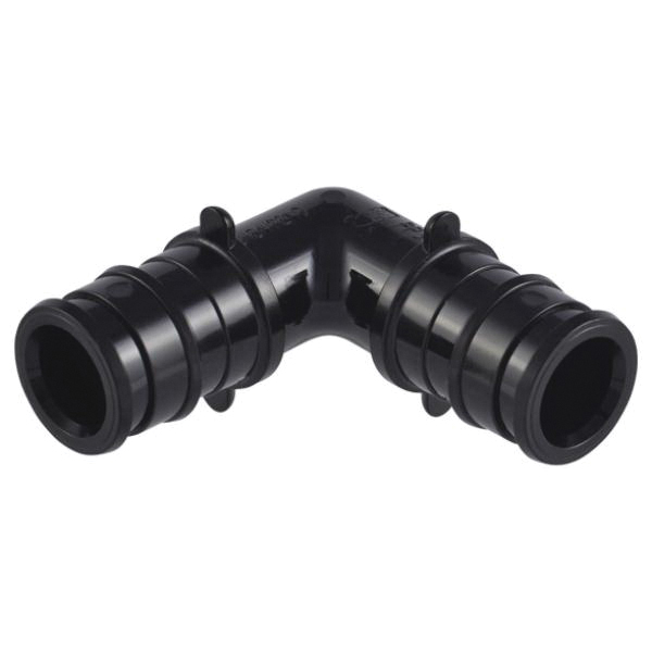 UA248A5 Elbow, 1/2 in, Barb, 90 deg Angle, Acudel Polymer, Black, 150 to 160 psi Pressure