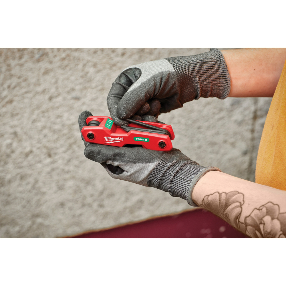 Milwaukee 48-22-2184 Folding Hex Key Set, Aluminum/Steel, Black Oxide - 3