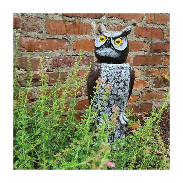 Natural Enemy Scarecrow, Dalen, Rotating Head Owl, Repels: Birds, Rabbits, Raccoons, Squirrels - 2