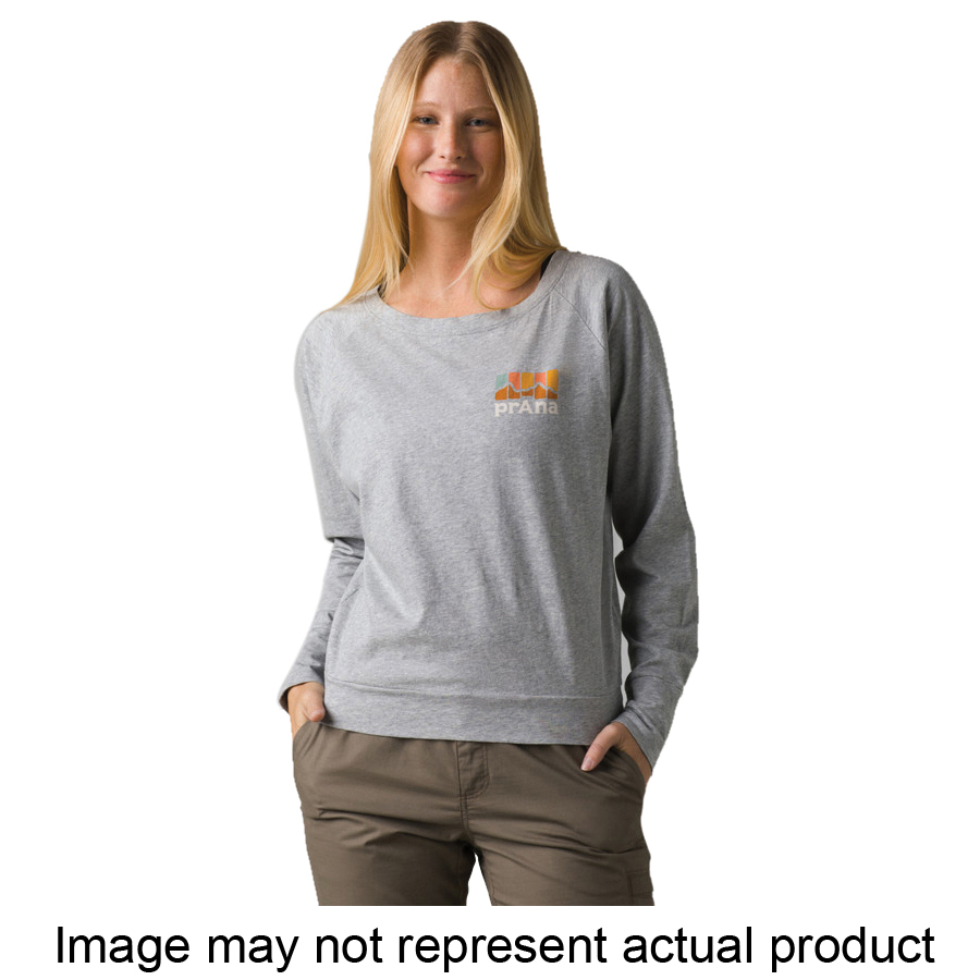 prAna Women's Organic Long Sleeve, Grey, Medium - 4