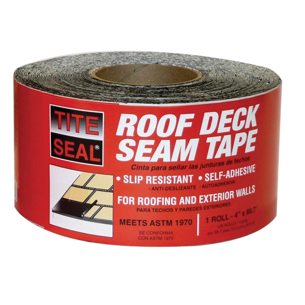 TITE SEAL RDS467 Roof Deck Seam Tape, 66.7 ft L, 4 in W, Gray/White