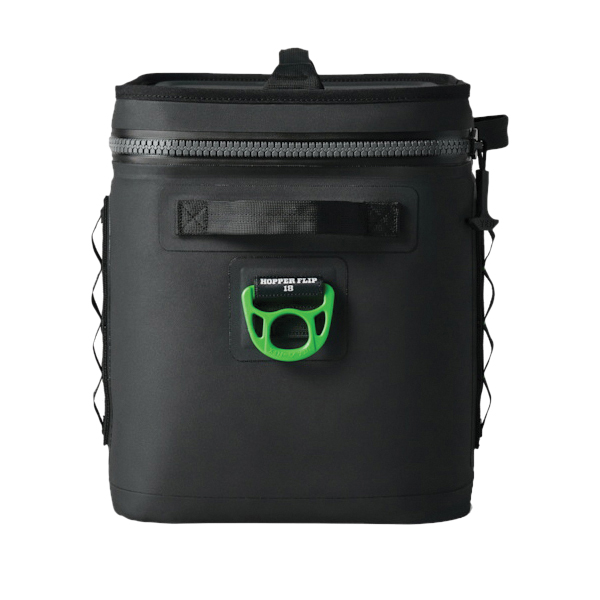 YETI Hopper Flip 8 Soft Cooler: Black/Canopy Green New