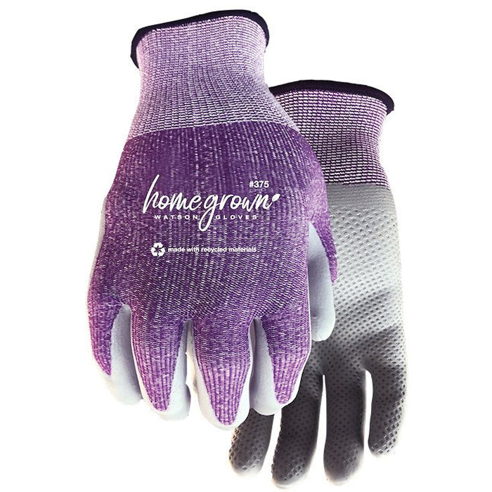 Home Grown, Karma Series 375-L Gloves, Women's, L, Knit Wrist Cuff, Nitrile Coating, Polyester Glove