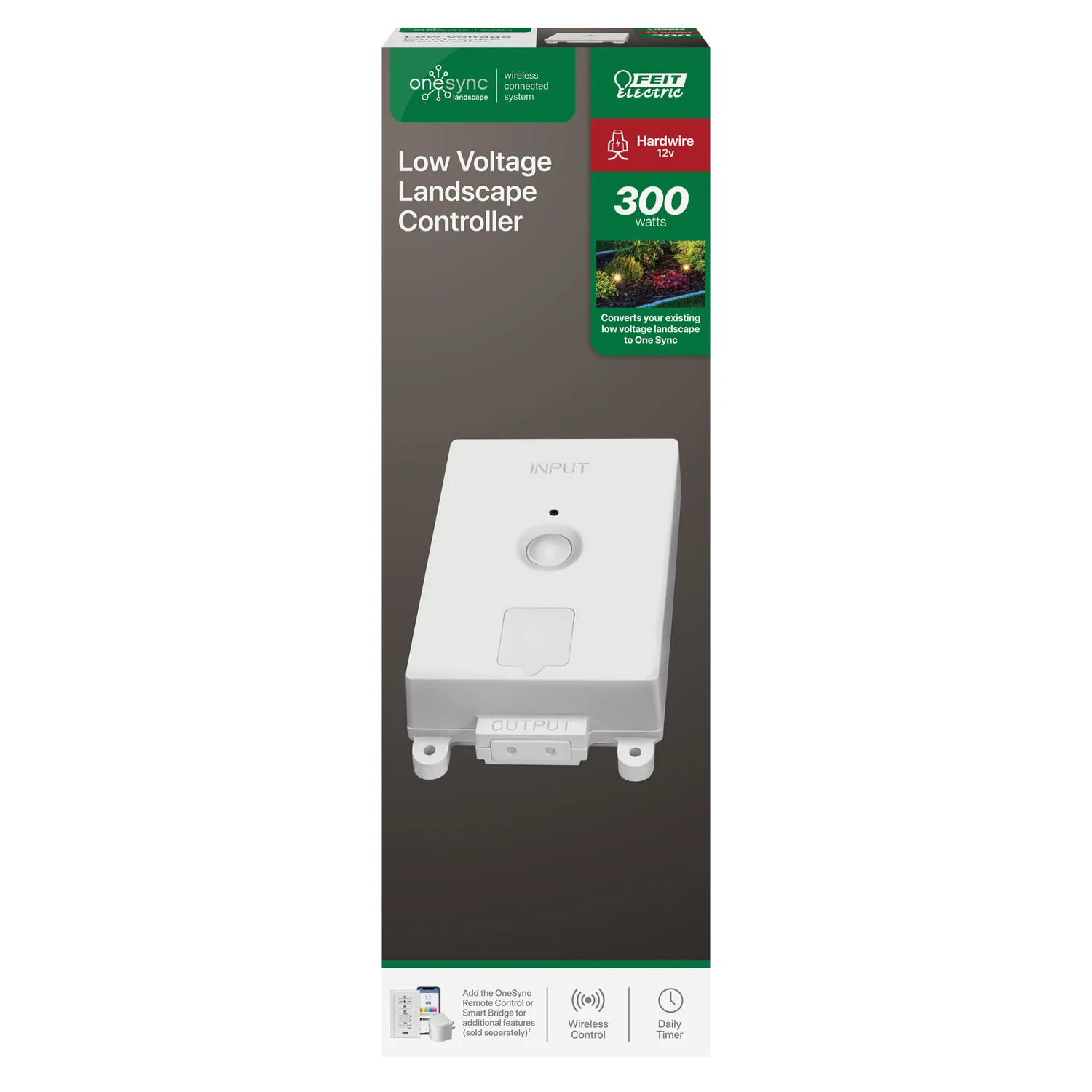 Landscape Control Box, Feit Electric, Onesync Low Voltage, 12 V, 300 W, White - 3