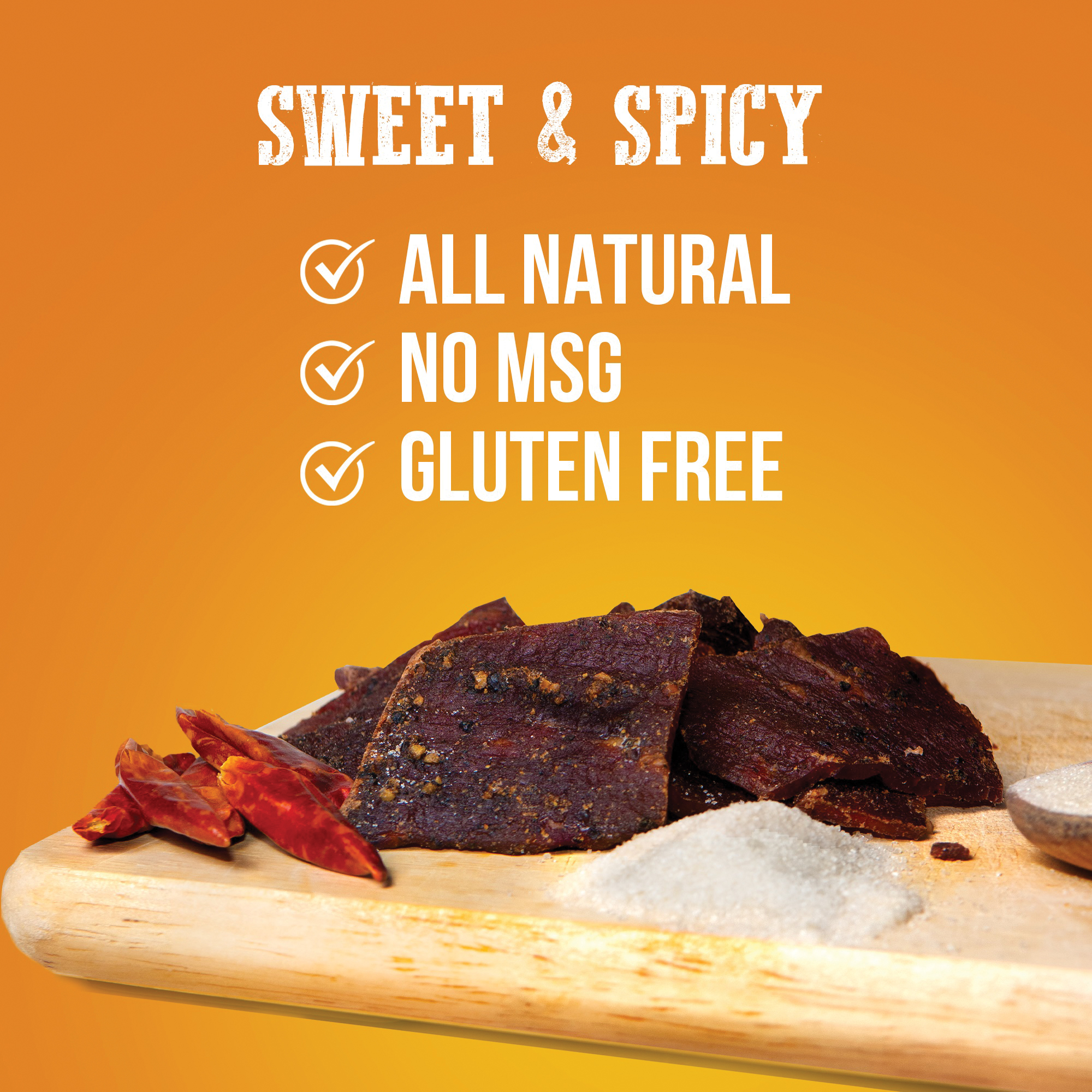 Wenzel's Farm 00379 Jerky, Sweet and Spicy Beef, 3 oz - 3