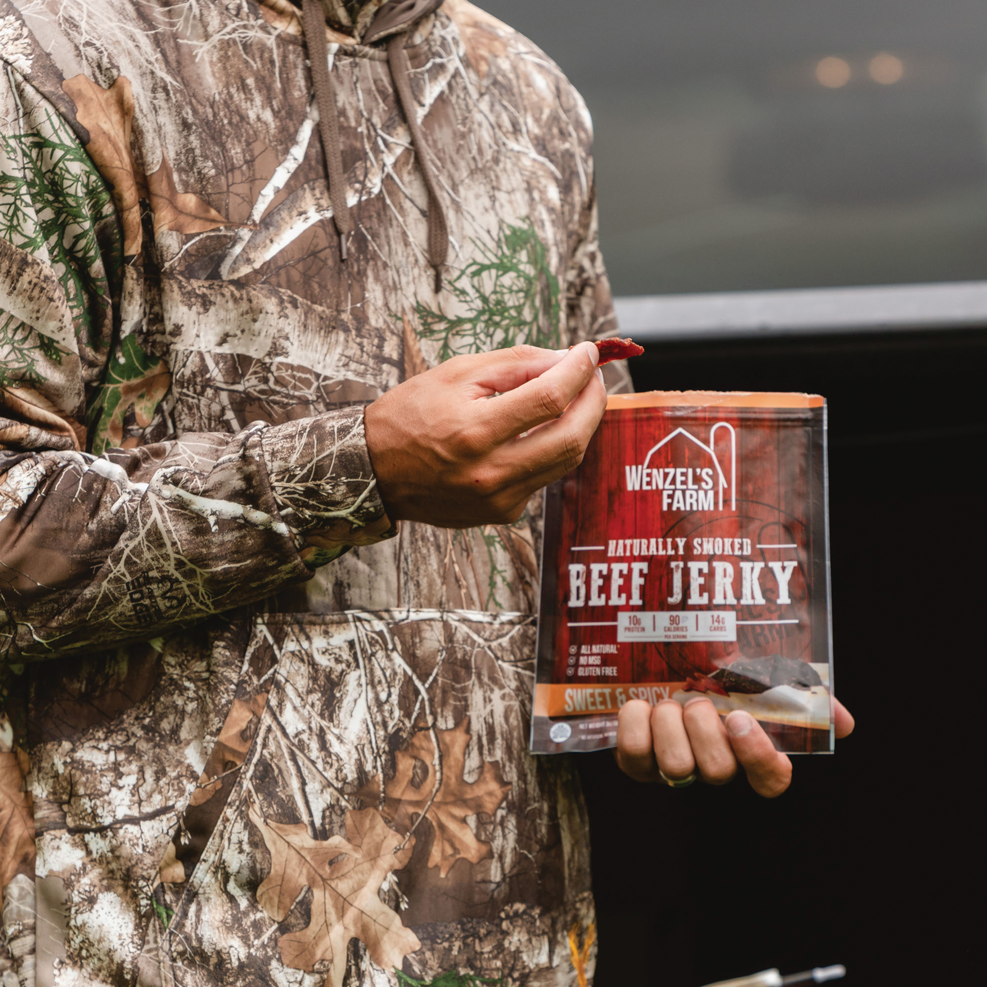 Wenzel's Farm 00379 Jerky, Sweet and Spicy Beef, 3 oz - 4