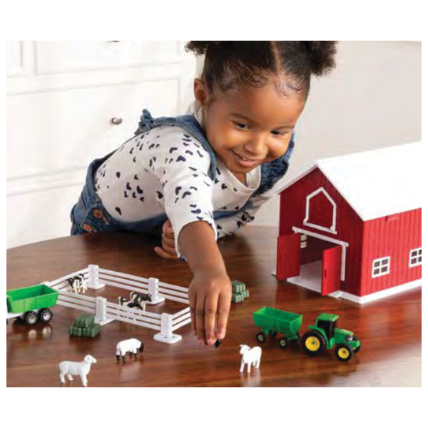47333 1:64 Red Barn Playset, 3 years and Up, 24-Piece