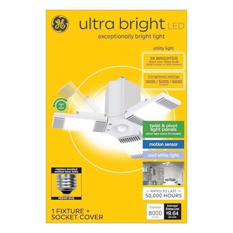 93129815 Work Light, 80 W, 3-Lamp, LED Lamp, 3000, 5000, 8000 Lumens, 4000 K Color Temp, White