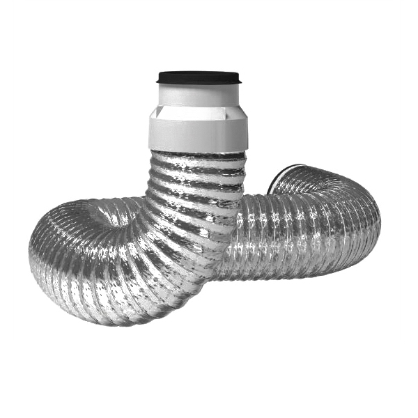 VT0762 Flexible Dryer Duct, 2 ft L, Metal