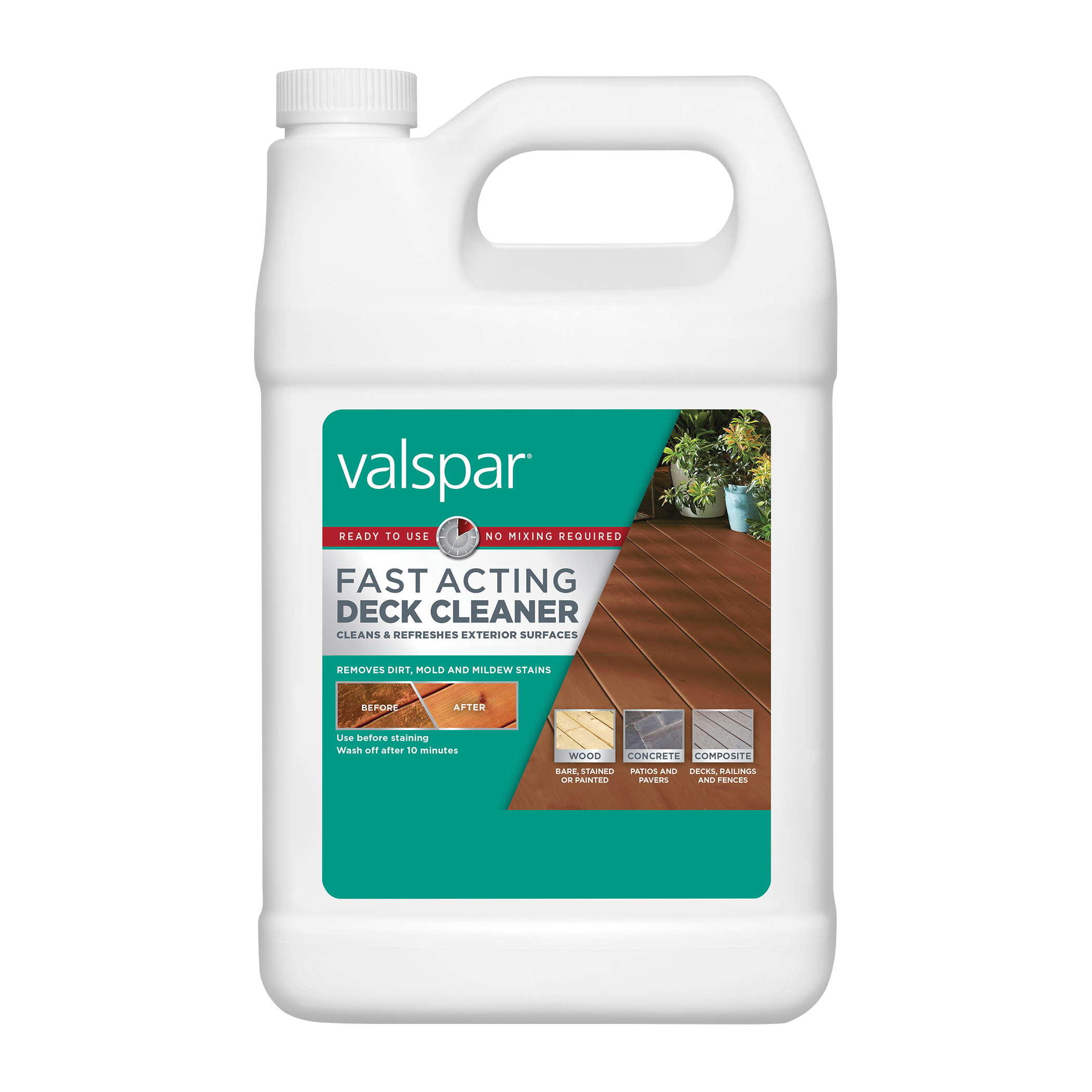 Valspar VL1031381-16 Fast-acting Deck Cleaner, Liquid, 1 gal