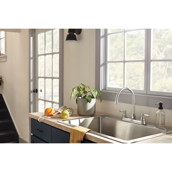 Elmhurst Kitchen Faucet, Peerless, 2-Handle, Stainless - 2