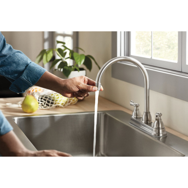 Elmhurst Kitchen Faucet, Peerless, 2-Handle, Stainless - 5