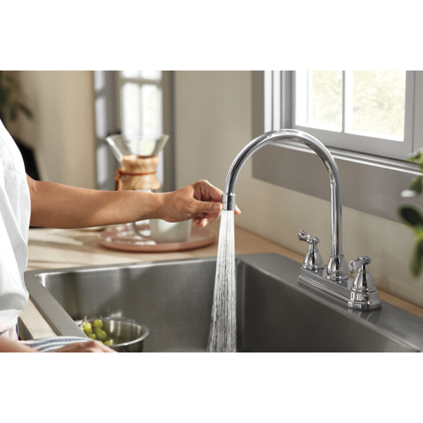 Elmhurst Kitchen Faucet, Peerless, 2-Handle, Chrome - 4