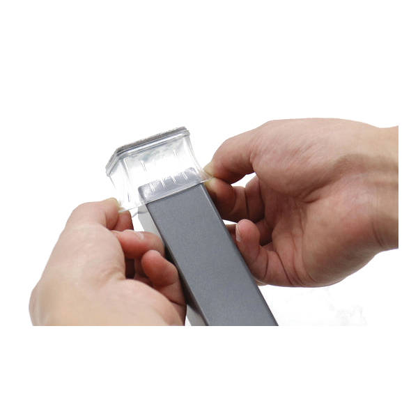 Furniture Leg Tip Covers, MagicSliders, MagicFit, Square, TPE, Clear, 1-1/4 to 1-3/8 in, 4 pk - 3
