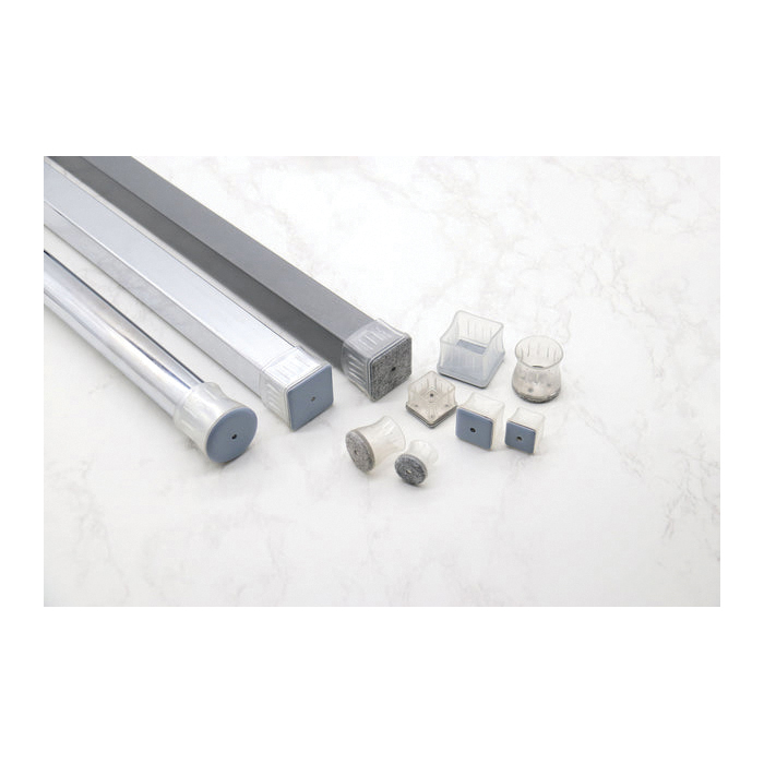 Magic Sliders 24137 Leg Tip, Round, TPE, Clear, 7 in L, 4-3/4 in W, 1-1/4 in H - 5