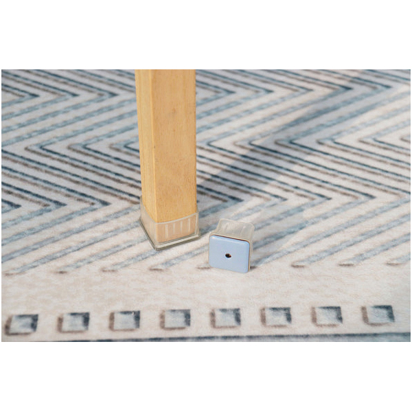 Magic Sliders 24423 Leg Tip, Square, TPE, Clear, 5 in L, 4-3/4 in W, 3/4 in H - 4