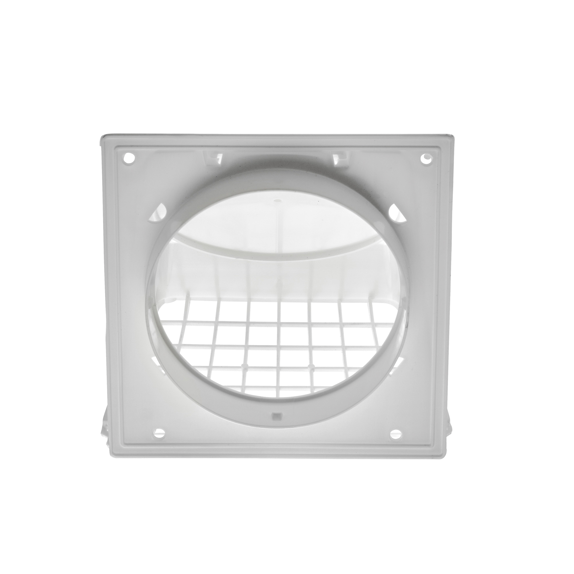 Lambro 1471W Hood Vent, 4 in Duct, Plastic Hood, White Hood