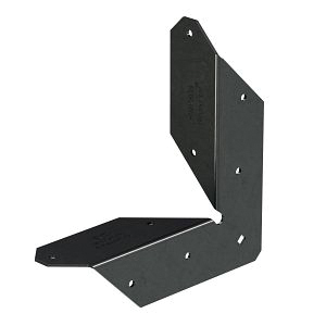 Rigid Tie APRTA12 Framing Angle, 5.9 in W, 5.9 in D, 0.69 in H, Steel, Black, Powder-Coated