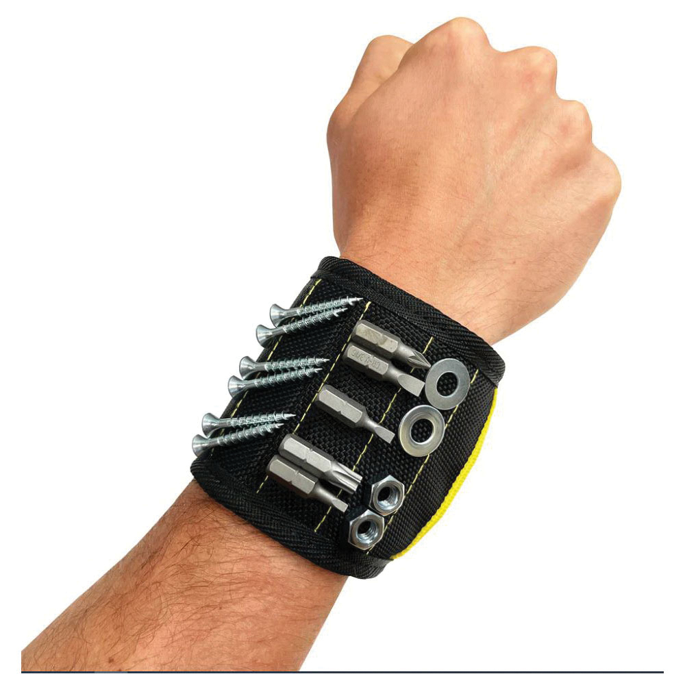 Wrap-It Storage MagSnap 100-MSWB-BL Magnetic Snap Wristband, 6-3/4 in L, 3-3/4 in W, 3 in H, Black - 2