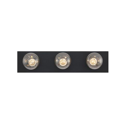 6117500 Indoor Wall Fixture, 100 W, 3-Lamp, LED Lamp, Steel Fixture, Black Fixture, Matte Black Fixture