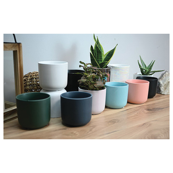 Washington Pottery Company VD1005F Element Pot, 4-1/2 in Dia, 4 in H, Fresh, Glazed - 5