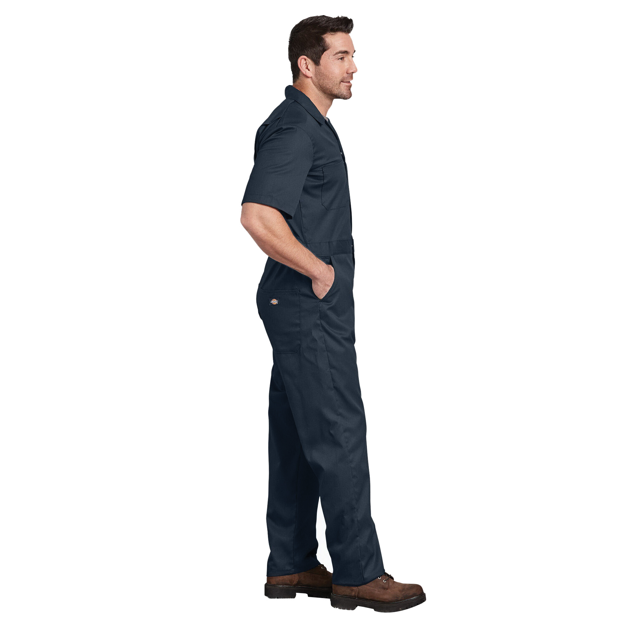 Dickies FLEX Series 33274-DN-M-S Coveralls, Breathable, M, 38 to 41 in Chest, 32 to 35 in Waist, Cotton/Polyester