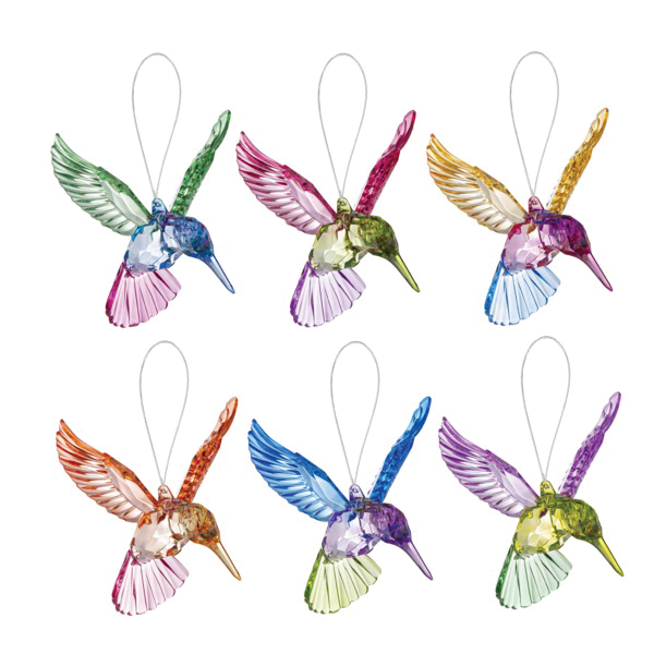 Ganz ACRY-943 Assorted Ornament, Meadow Hummingbird, Mult