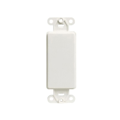 Decora 022-80414-02W Blank Wallplate, 1-Gang, Plastic, White