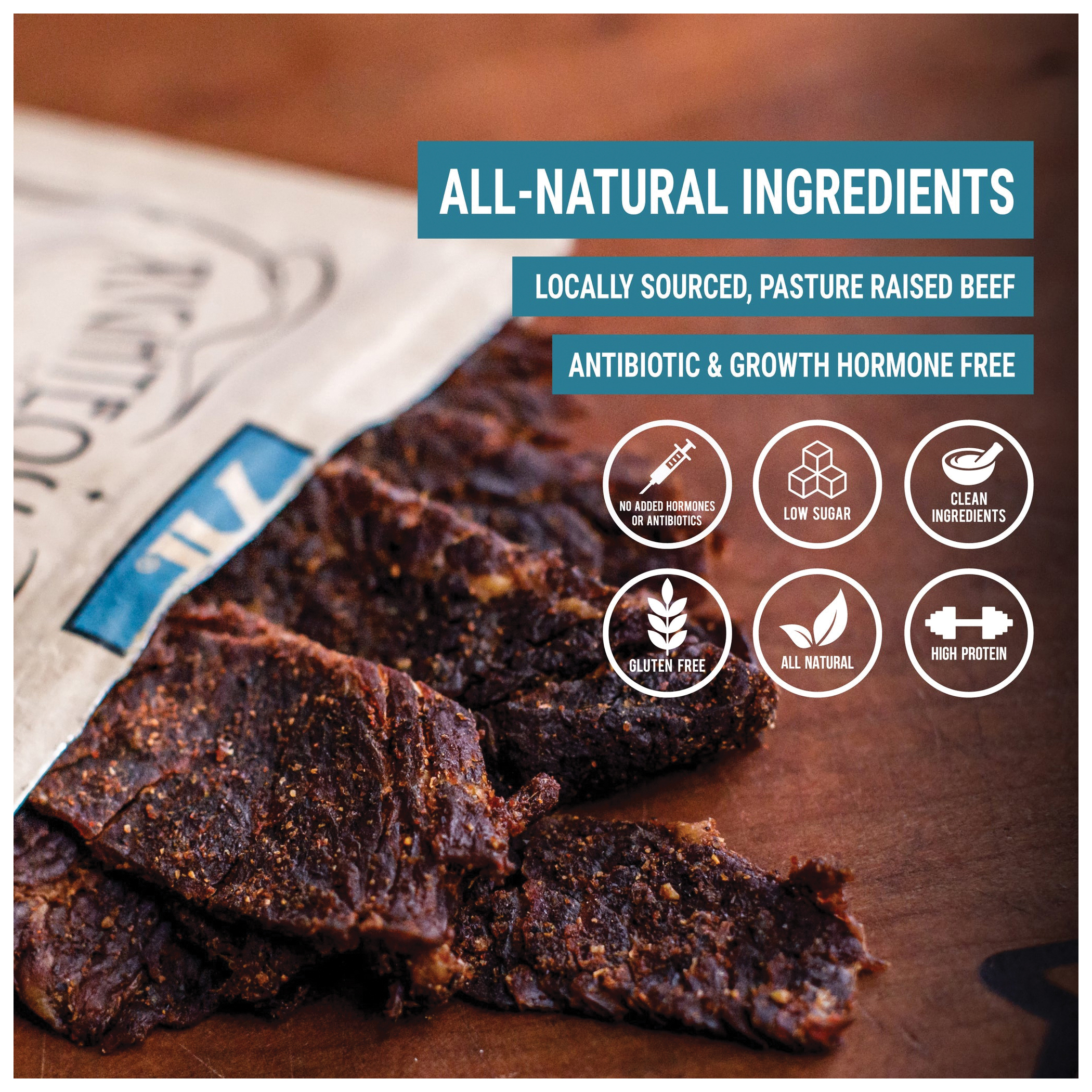 Righteous Felon Craft Jerky 10004 Beef Jerky, Baby Blues BBQ, 2 oz - 4