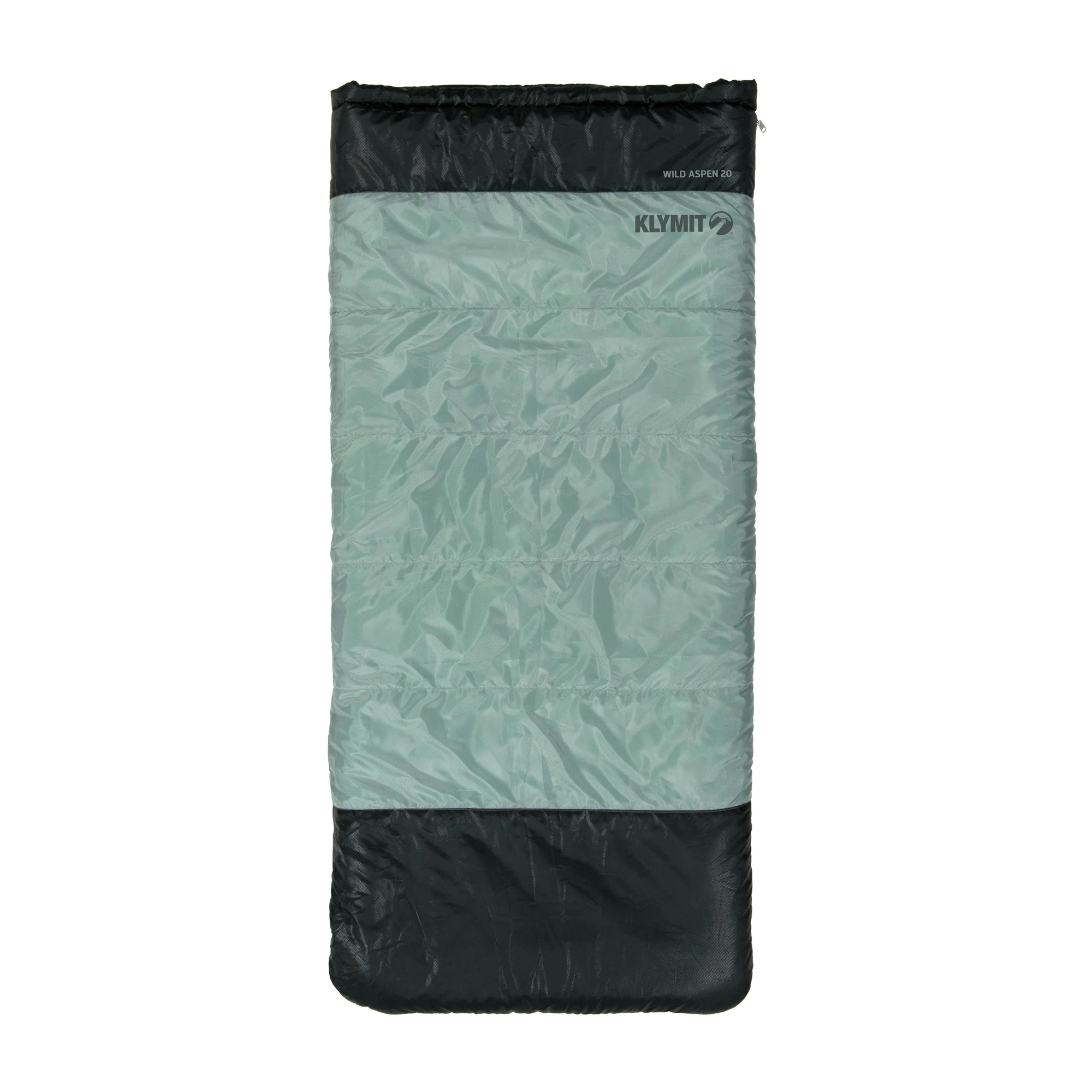 Klymit Wold Aspen 20 13WRGR20D Sleeping Bag, 74 in L, 34 in W, Rectangle, Polyester, Green - 1