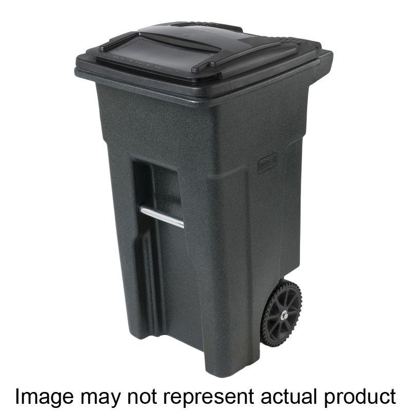 79232-R2200 Trash Can, 32 gal Capacity, Polyethylene, Black, Lid Closure