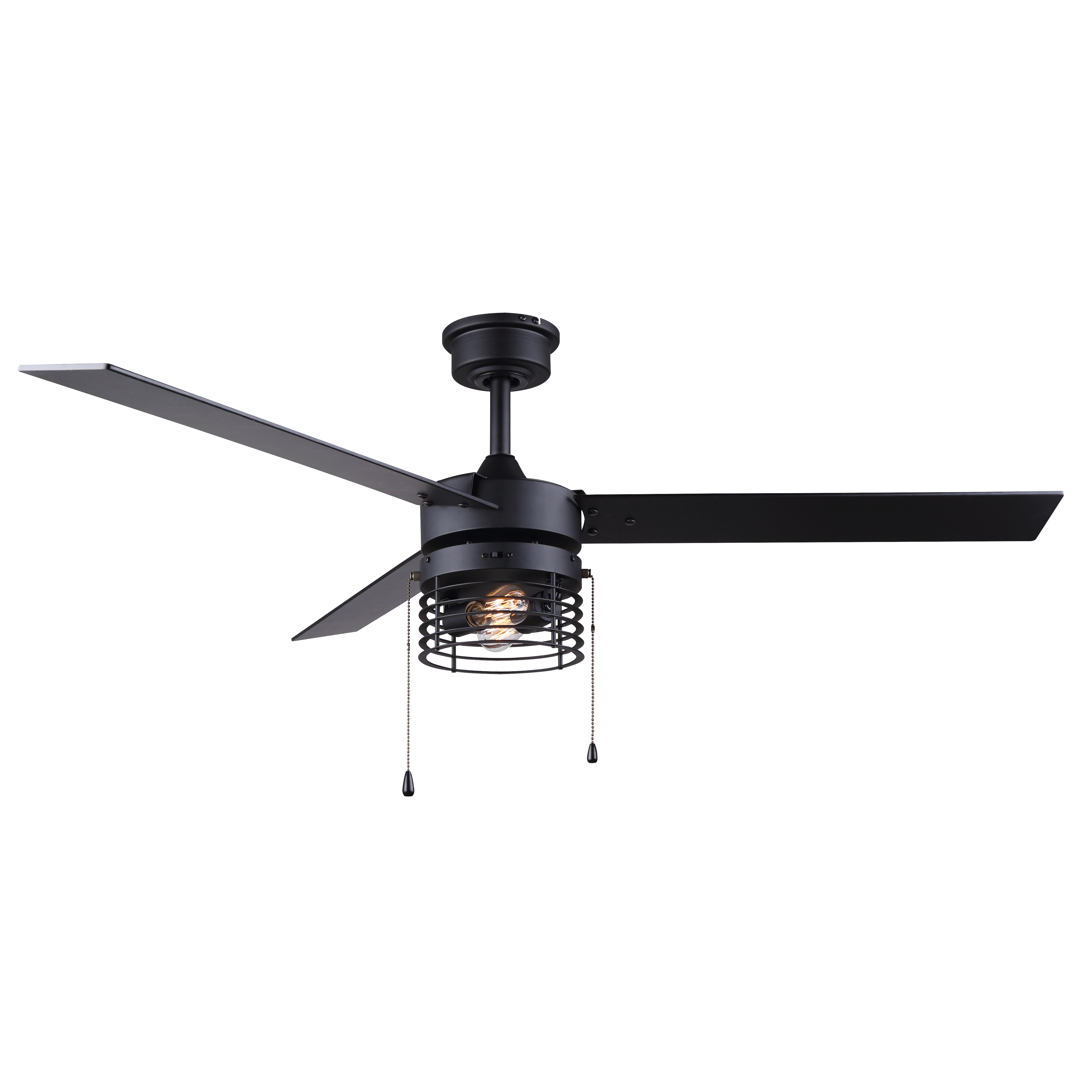 Alder Indoor Ceiling Fan, Canarm, 52 in Dia, Black/Weathered Maple - 2