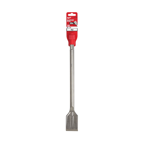 SLEDGE 48-62-4258 Tile Chisel, 45/64 in Dia Shank, SDS Max Shank, Steel, Bright, 15-1/4 in OAL