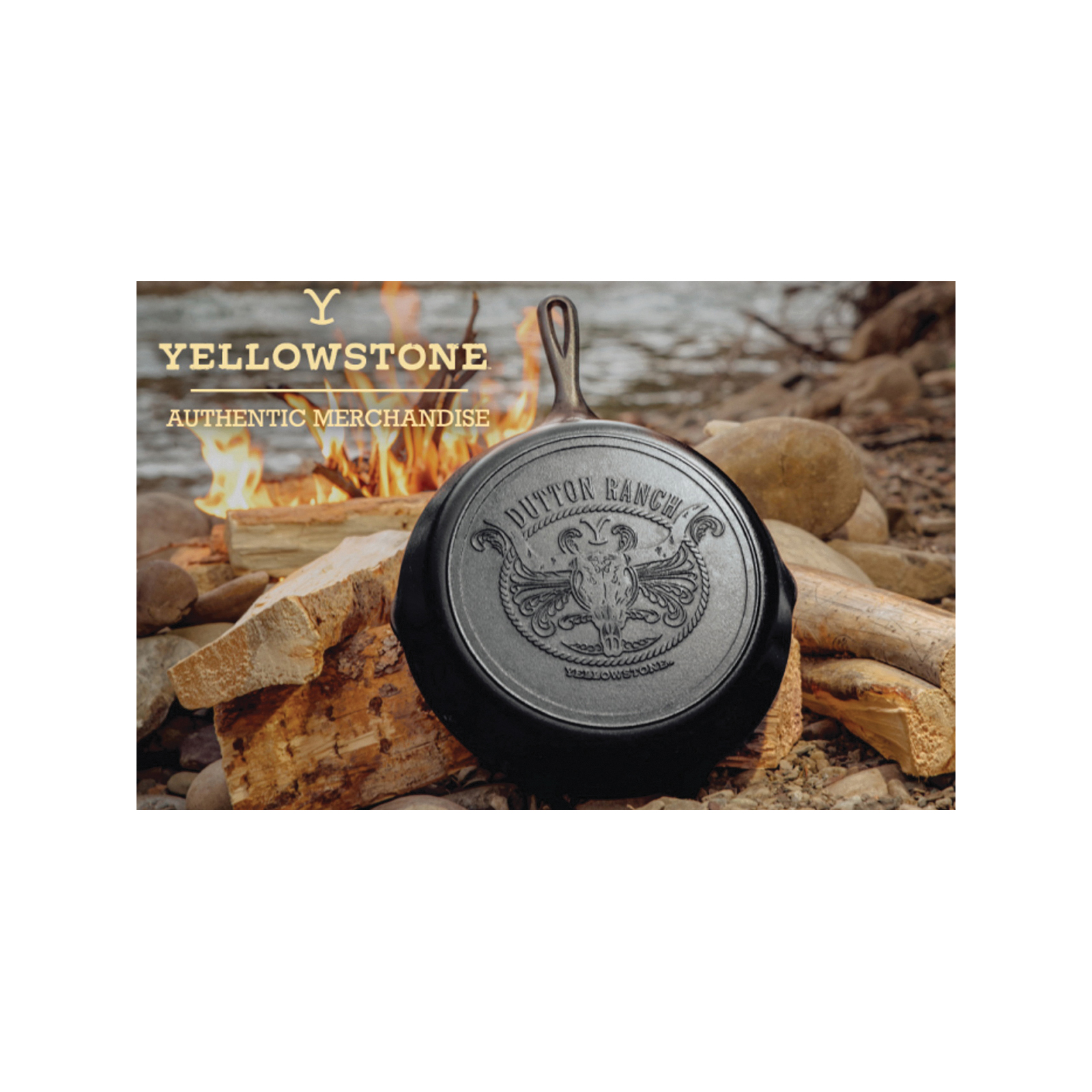 Lodge Yellowstone L10SKYW Steer Skillet, Cast Iron, Black