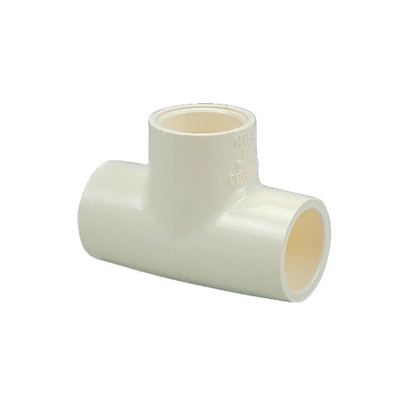 T00160J Pipe Tee, 1/2 in, Slip, CPVC, White, 10 Pk