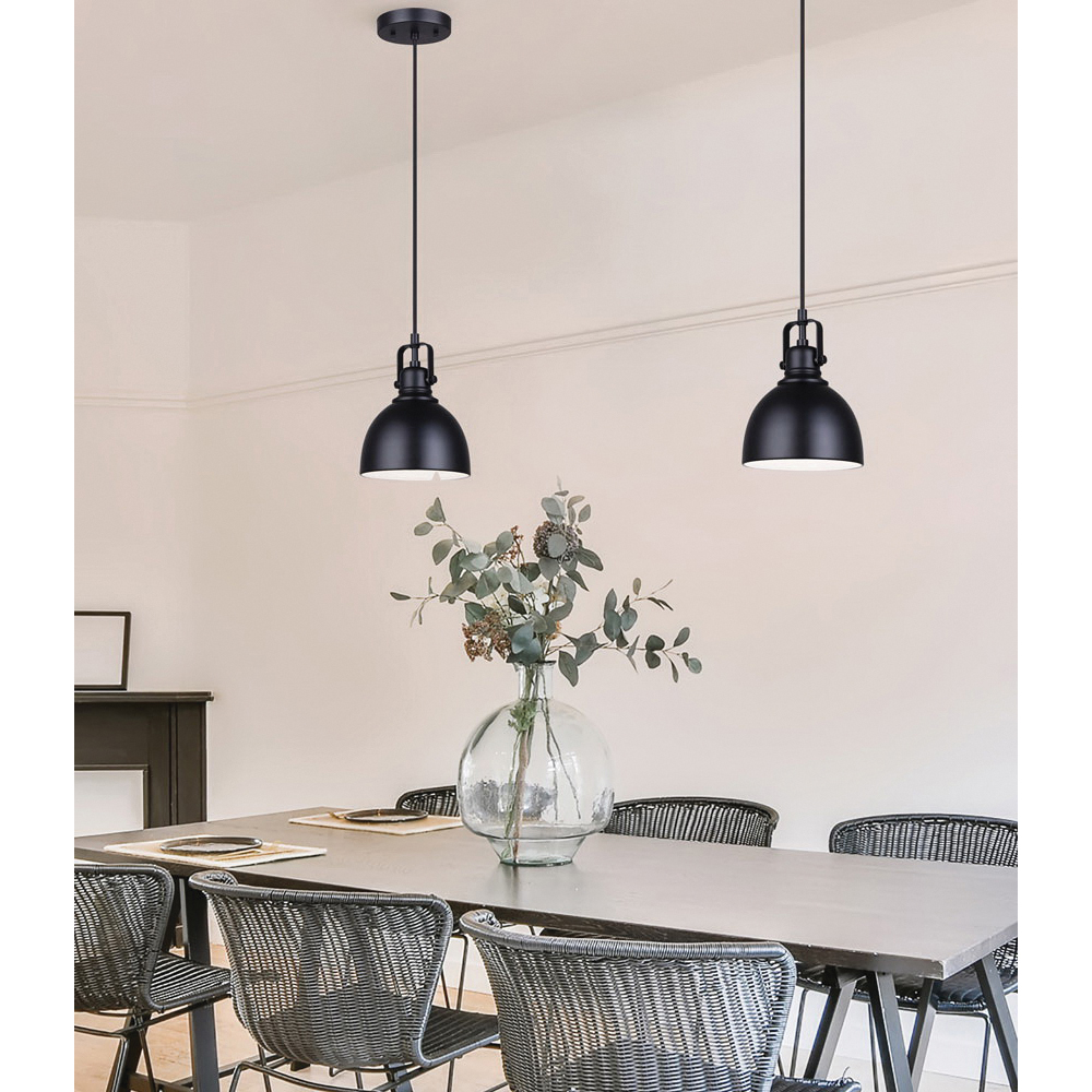 Polo Mini Pendant Light, Canarm, 1-Light, Black - 2