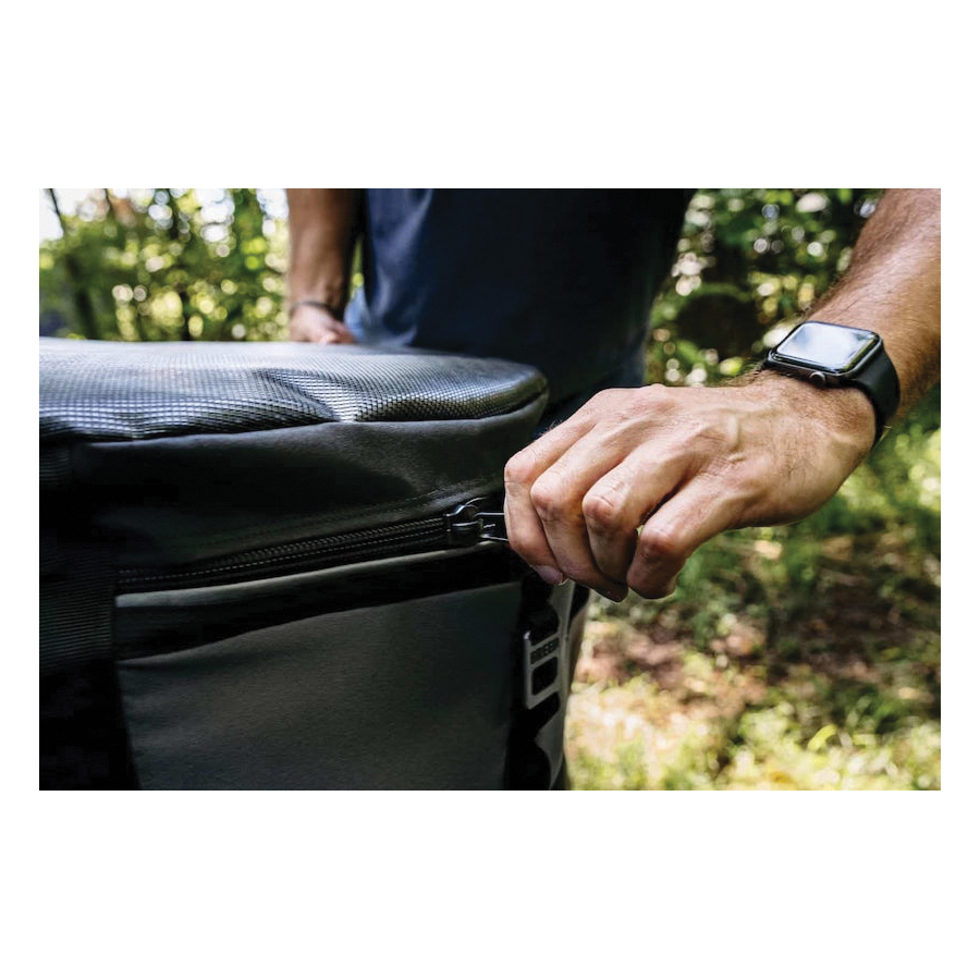 Transit Case, Breeo, Firepit Carrying Case, 23 in L, 23 in W, Nylon/Rubberized Vinyl/Sun Master Fabric, Black/Gray - 4
