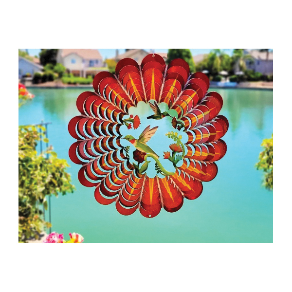 Spinfinity Designs 3D 240 Wind Spinner, 12 in Dia, Stainless Steel - 2