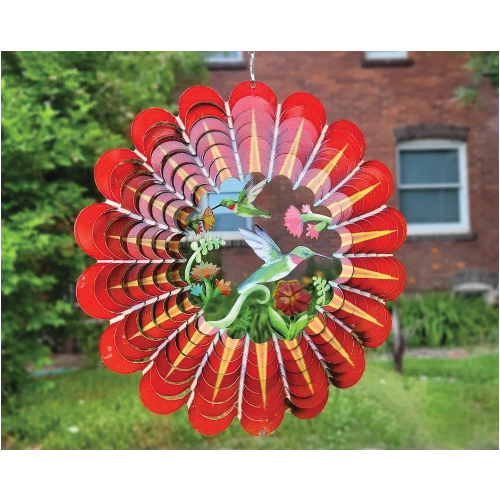 Spinfinity Designs 3D 240 Wind Spinner, 12 in Dia, Stainless Steel - 3