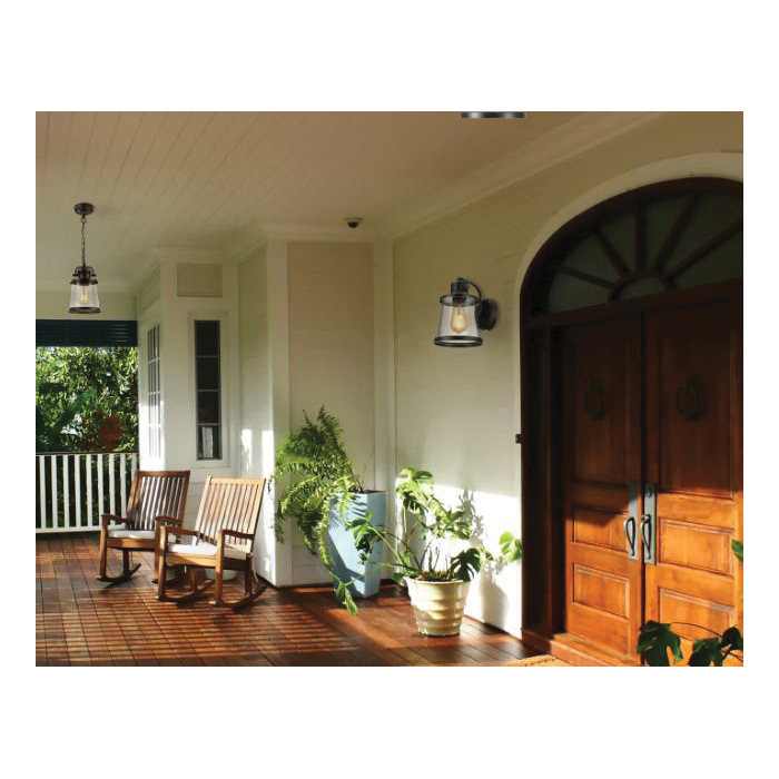 globe Charlie, Vintage Series 44301 Semi-Flush Mount Lighting, 60 W, 1-Lamp, Halogen, Incandescent, LED Lamp - 5