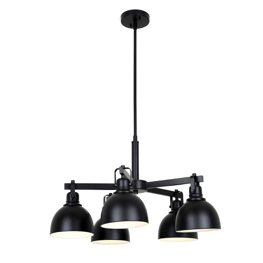 Polo Chandelier, Canarm, 5-Light, Matte Black - 1