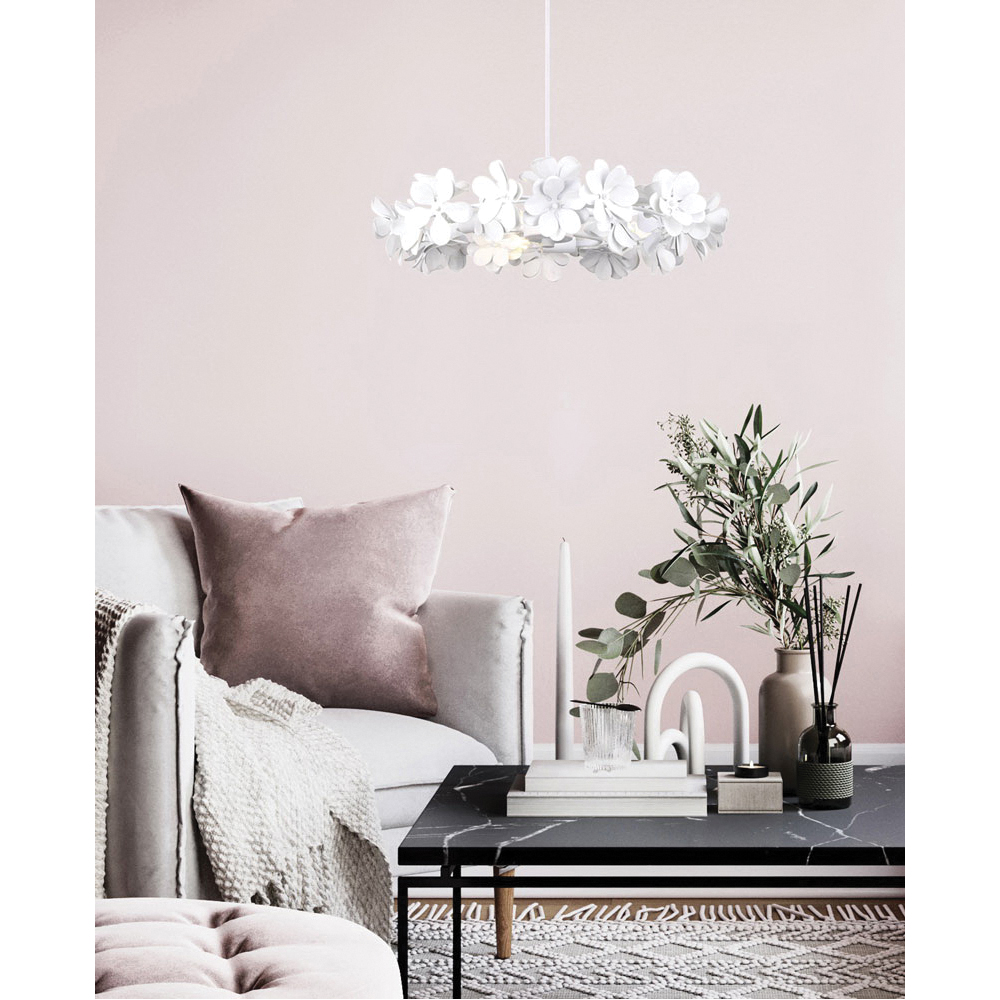 Cassia Chandelier, Canarm, 3-Light, Matte White - 2