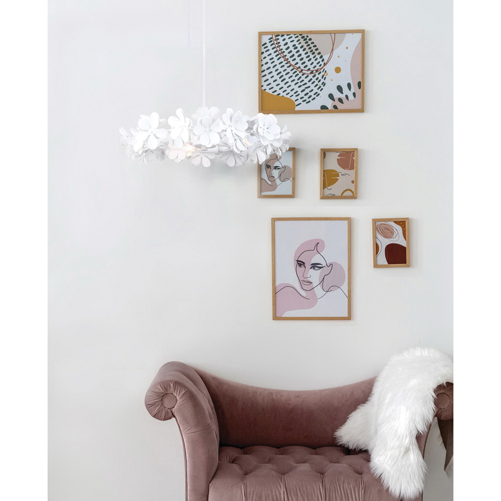 Cassia Chandelier, Canarm, 3-Light, Matte White - 3