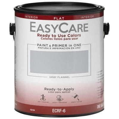 EasyCare ECRF-6 Interior Paint, Flat, Gray Flannel, 1 gal